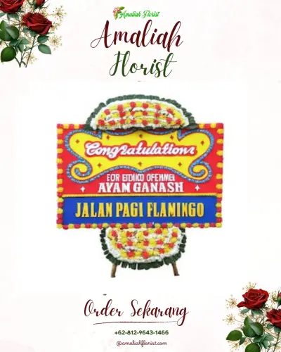 Bunga Papan Congratulation di Taman Baru